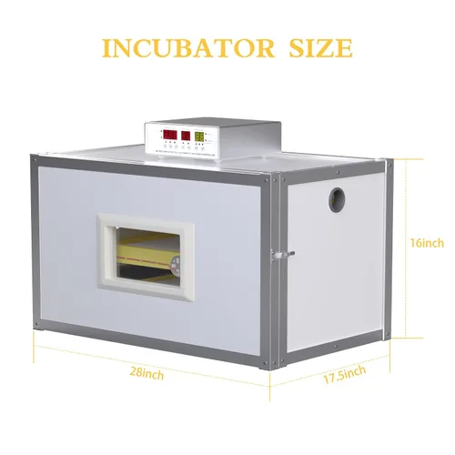 Vista 7 de Incubadora de huevos, incubadora de huevos de granja con giro automático de huevos y control de humedad, máquina industrial de crianza de pollo