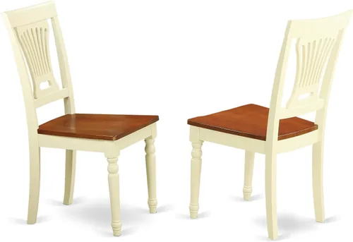 Vista 7 de East West Furniture KEPL5-WHI-W - Juego de mesa y sillas de cocina de 5 piezas, incluye una mesa de comedor ovalada con hoja de mariposa y 4 sillas