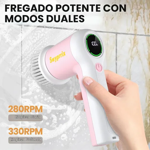 Vista 5 de Electric Spin Scrubber for Bathroom and Shower Cleaning SD-CTB02