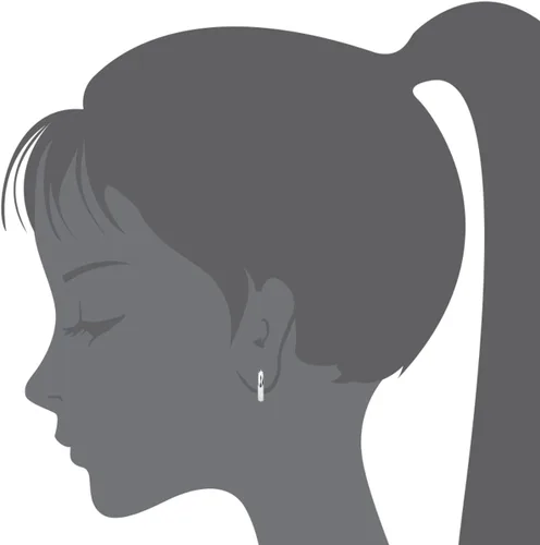 Vista 3 de Pendientes pequeños de oro amarillo y blanco de 14 quilates de 0.039in
