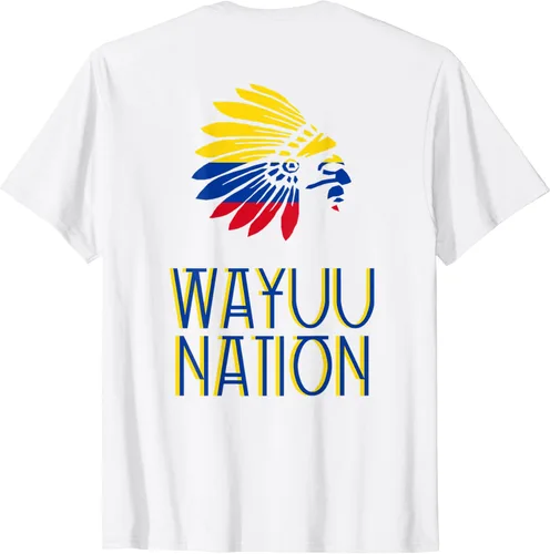Vista 2 de WAYUU WAYU NATION Tribe Indigenous Colombian Flag T-Shirt