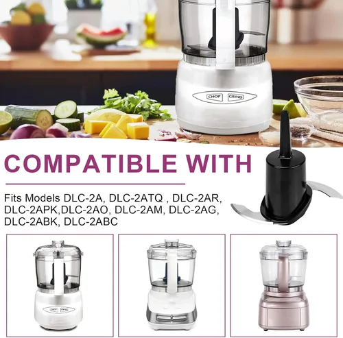Vista 3 de DLC-2ACBN - Cuchilla de repuesto para procesador de alimentos Cuisinart Mini Prep Plus, solo compatible con cuchilla de repuesto DLC-2A, compatible