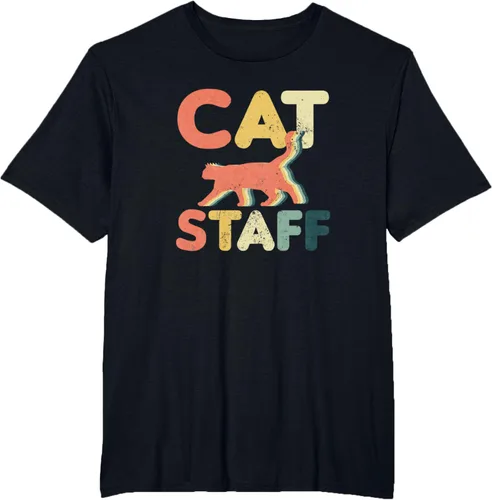 Vista 31 de Cat Servant Design Vintage Retro Staff Gift T-Shirt for Men Women