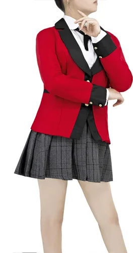 Vista 5 de Disfraz de anime para cosplay Hyakkaou Uniforme escolar para Yumeko Jabami Chicas conjunto de ropa S-L M