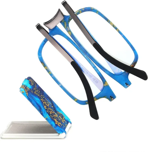 Vista 7 de Missfive Credit Card Thin Folding Reading Glasses for Men Women - Foldable Travel Pocket Readers That Fit in a Wallet