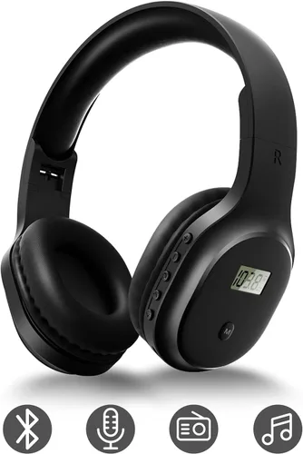 Vista 9 de F2 FM Radio Auriculares inalámbricos Bluetooth 5.2 recargables