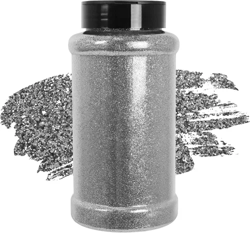 Vista 48 de Purpurina negra ultrafina, 16 onzas (1 libra), purpurina fina para manualidades de resina, uñas, vasos, slime, cosméticos y decoración de festivales