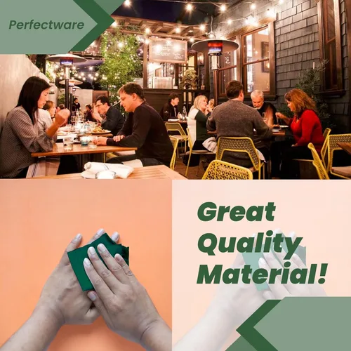 Vista 6 de Perfectware - Servilletas para bebidas de 2 capas, color verde cazador - paquete de 250
