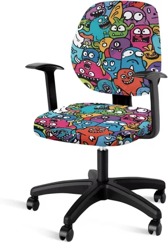 Vista 39 de Funda para silla de oficina con diseño de mariposa de 2 piezas, fundas para silla de juegos, bonitas fundas transpirables para silla de escritorio