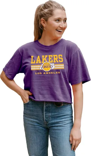 Vista 4 de Blue 84 Camiseta corta de la NBA para mujer, con licencia oficial de la NBA, color del