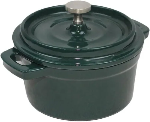 Vista 2 de Utensilios de cocina de hierro fundido esmaltado (Olla Mini 0,25 Qt., Glaciar)