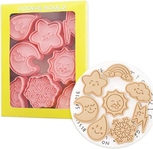 Vista 28 de Juego de 8 moldes de galletas de astronauta para hornear, moldes de galletas alienígenas, juego de moldes de galletas de meteoritos y herramientas