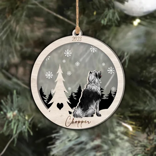 Vista 52 de Nazenti Adorno de Navidad conmemorativo personalizado, regalo personalizado de recuerdo de perro, condolencias por pérdida de mascotas, sabueso