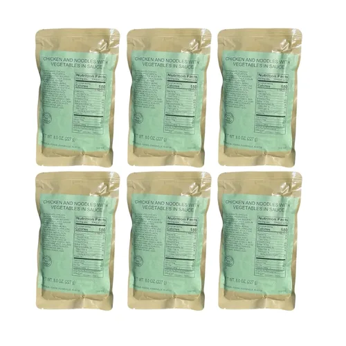 Vista 13 de MRE (comida lista para comer) Entree de una sola porción Comidas de emergencia Alimentos de supervivencia Dátiles frescos Larga vida útil