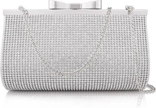 Vista 2 de Sumnn Bolsa de mano de noche, cóctel, graduación, diamantes de imitación brillantes, para novia y dama de honor, boda, fiesta, formal, para mujer