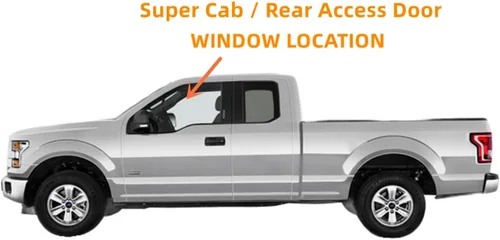 Vista 4 de Vidrio laminado de puerta delantera lateral izquierda de reemplazo para Ford F150 2015-2025 / F250 F350 F450 F550 2017-2022 todo tipo de carrocería
