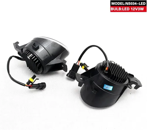 Vista 4 de Auto-Tech - 1 par de luces antiniebla LED para parachoques delantero, repuesto para Nissan