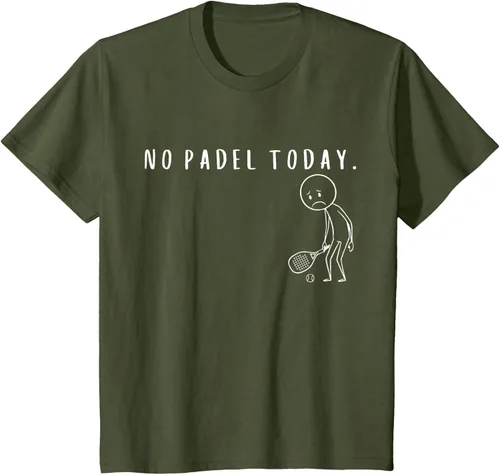 Vista 15 de No Padel Today Funny Padel Stickman Padel Playera Jugador de Tenis