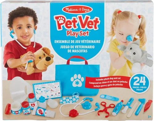 Vista 9 de Melissa & Doug Examine & Treat Pet Vet Play Set – Juego de veterinario para niños. El original