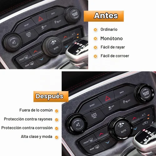 Vista 4 de Interruptor de aire acondicionado, perilla de botón de CD para Dodge Challenger Charger Chrysler 300 300s 2015-2024, para Ram 2013-2018, accesorios
