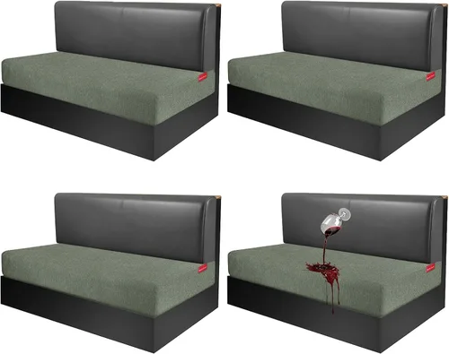 Vista 88 de Fundas de cojín impermeables para sofá, funda elástica lavable con diseño elástico antideslizante, protector de muebles para mascotas y niños