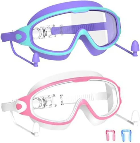 Vista 11 de Teamoda Gafas de natación antivaho con clip de nariz y tapones para los oídos