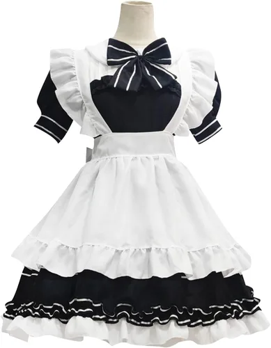 Vista 2 de Disfraz de sirvienta francesa de talla grande para mujer disfraz de cosplay lindo vestido de fiesta disfraz gótico vintage vestido Lolita 03