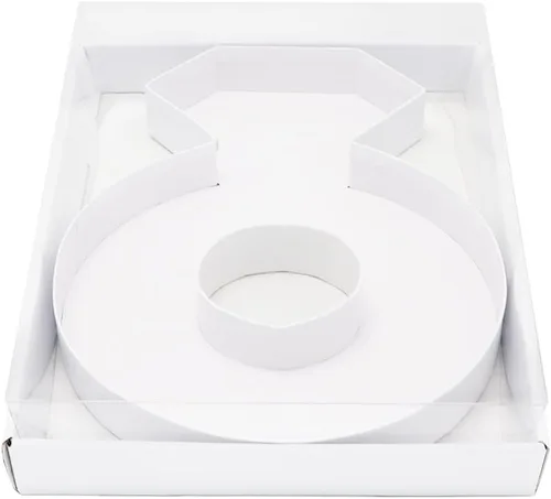 Vista 22 de WENPACK Caja de regalo de 12.5" de cartón en forma redonda con flores de papel maché para charcutería, embalaje para fresas y dulces con tapa Negro