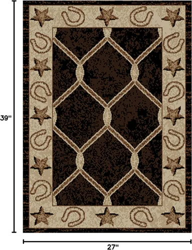 Vista 2 de Mayberry Rug HS6483 2X3 Midnight Trail Alfombra negra
