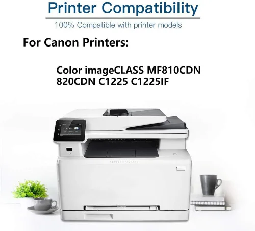 Vista 3 de 3-Pack (C+Y+M) Compatible Color imageCLASS MF810CDN 820CDN C1225 C1225IF Laser Toner Cartridge (High Capacity) Replacement for Canon CRG-034 Printer