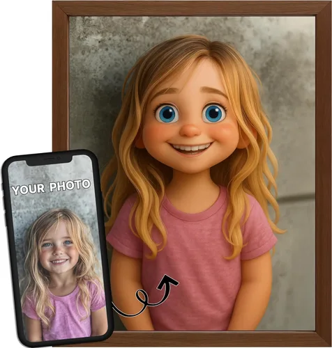 Vista 16 de Convierte tu foto en un retrato de estilo de dibujos animados 3D, obra de arte personalizada única, personaje personalizado de parejas, familia
