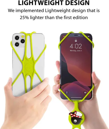 Vista 5 de Bone Lanyard Phone Tie 2, Universal Phone Holder for 4"-6.7" Smartphones Cordón con tarjeta - Maru Penguin