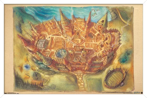 Vista 14 de Trends International The Wizarding World: Harry Potter - Póster de pared con mapa de Hogwarts, 14.725 x 22.375 pulgadas, versión enmarcada de madera