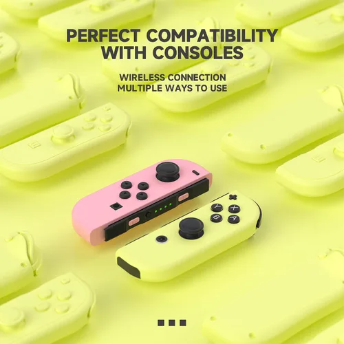 Vista 5 de TOBOOGAM Joy Cons for Switch Controllers,Wireless Left and Right Remote Replacement for Switch Joycons Support Sports Dual VibrationWake-upMotion