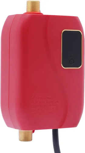Vista 2 de Calentador de agua sin tanque Calentador de agua caliente instantáneo Mini calentador de agua caliente para cocina baño 3000 W 110 V rojo