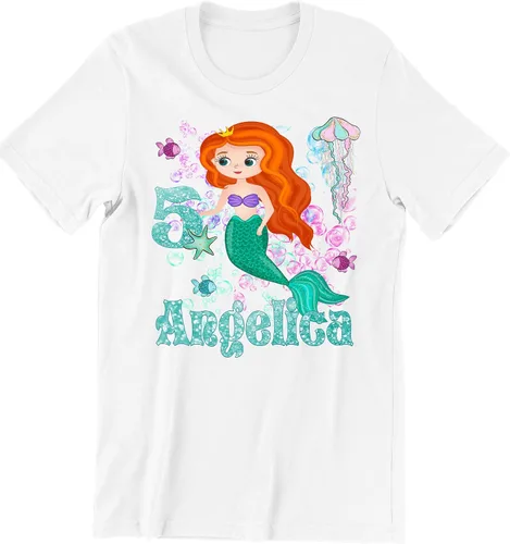 Vista 3 de Mermaid - Mermaid Birthday Shirt - Mermaid Shirt - Mermaid Party Supplies - Mermaid Custom Shirt - The Little Mermaid Party Supplies - The Little