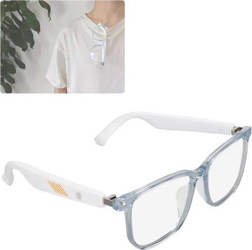 Vista 2 de Lentes Bluetooth IP65, lentes inteligentes antiluz azul, micrófono integrado medio abierto, gafas de audio anti con conectividad Bluetooth