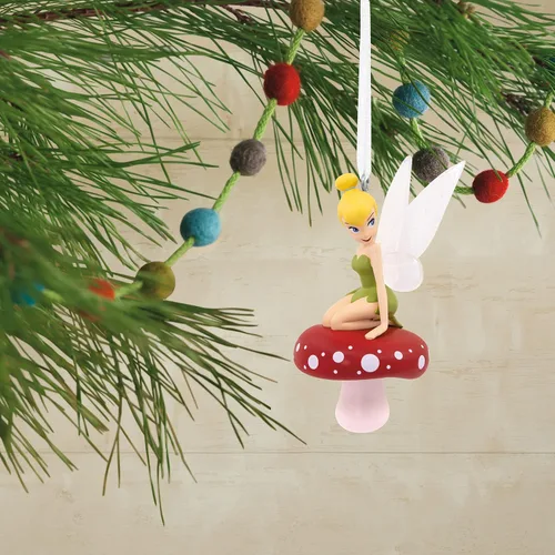 Vista 5 de Hallmark Disney Tinker Bell on Mushroom Adorno navideño