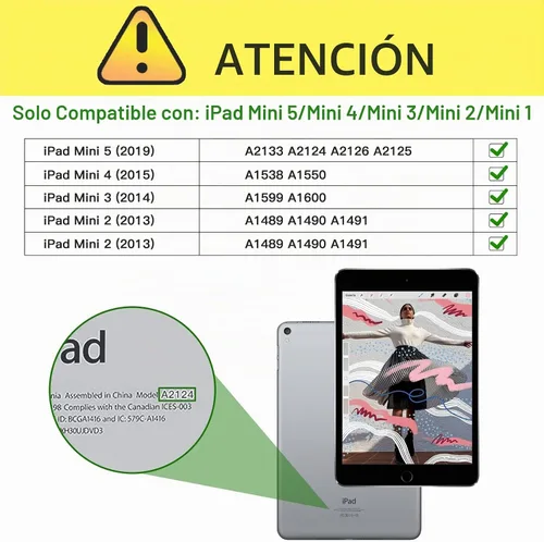 Vista 2 de ZtotopCase Funda para iPad mini 5 2019/Mini 4 3 2 1 de 7.9 pulgadas, piel sintética de alta calidad con función de encendido y apagado automático