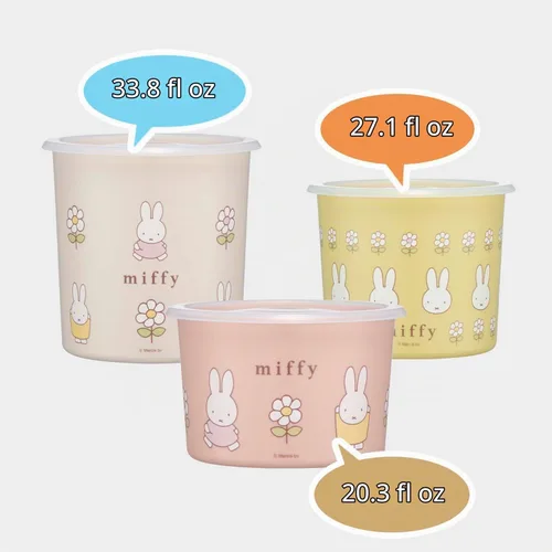 Vista 7 de Skater SOT6-A One-Touch Seal Container, Small, 20.3 fl oz (600 ml), Airtight Container, Storage Container, Miffy