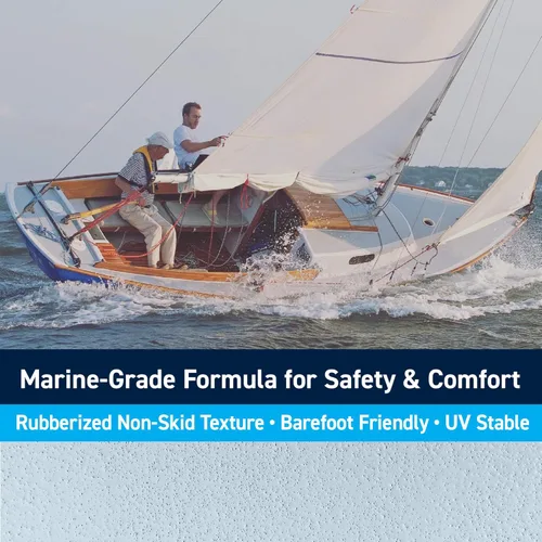 Vista 2 de TotalBoat TotalTread - Pintura antideslizante para cubierta, revestimiento de tracción antideslizante de grado marino para barcos, madera, fibra