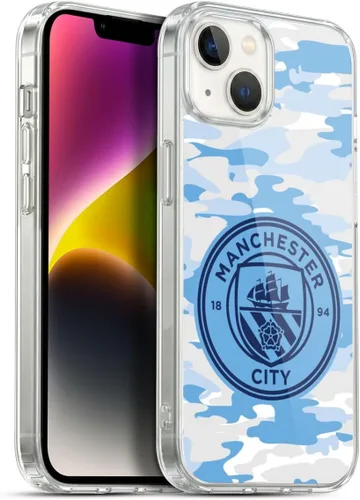 Vista 180 de Head Case Designs Funda de gel con licencia oficial del Manchester City Man City FC Blue Moon Badge Camou [protección de grado militar] compatible