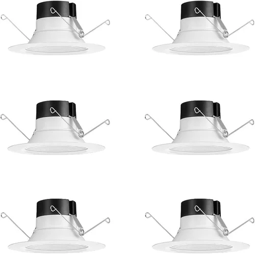 Vista 18 de Juno 4BEMW SWW5 90CRI CP6 M2 E-Series LED empotrable, moldura deflectora, 4 pulgadas, color blanco (paquete de 12)