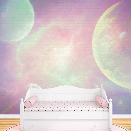 Vista 39 de NWT Calcomanía removible para pared, diseño de nube galáctica, estrella, nebulosa, fantasía, ciencia ficción, astronomía y arte espacial, arte