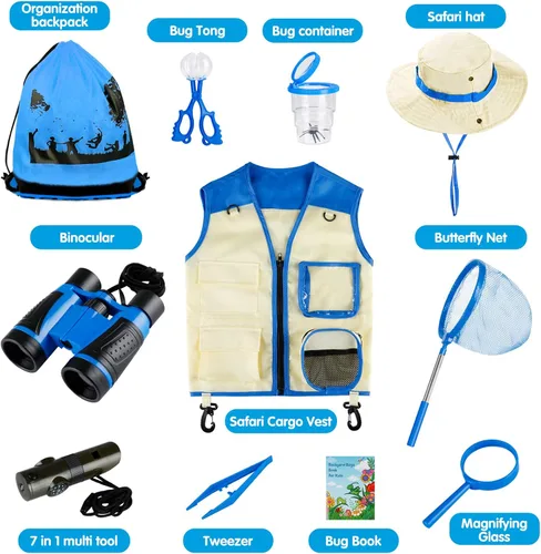 Vista 2 de INNOCHEER Atrapa insectos para niños, kit de explorador para niños, juguetes al aire libre para niños pequeños de 3 a 5 años, juguetes al aire libre