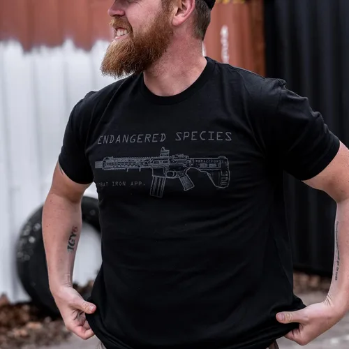 Vista 2 de Combat Iron Endangered Species - Camisa de manga corta para hombre