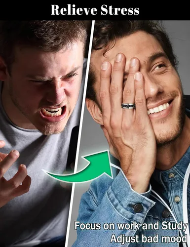Vista 7 de sailimue Anillos giratorios de acero inoxidable para hombres