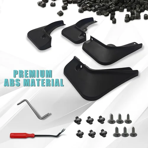 Vista 3 de BestEvMod Protectores contra salpicaduras para lodo Ioniq5 (juego de 4) con accesorios de hardware, protección contra la suciedad, sin necesidad