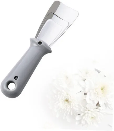 Vista 3 de Vaguelly Raspador de hielo para congelador, raspador de hielo, raspador de hielo de plástico, pala de acero inoxidable, refrigerador, raspador