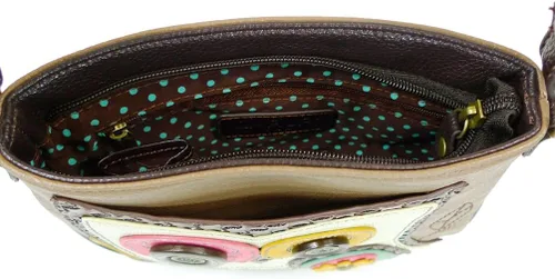 Vista 5 de Deluxe crossbody-owl II, café, 10,5 x 1,5 x 10,75